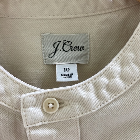 J. Crew Midi Canvas Button-front Dress size 10 - Picture 2 of 3
